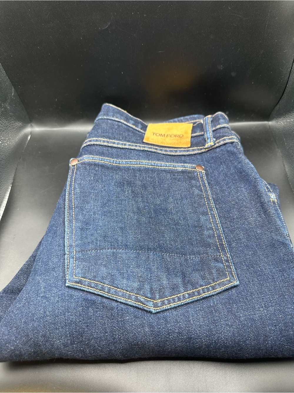 Tom Ford Dark Blue Tapered Denim Jeans US36